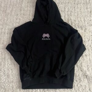 Darc Sport Black Hoodie with Pink Graphic